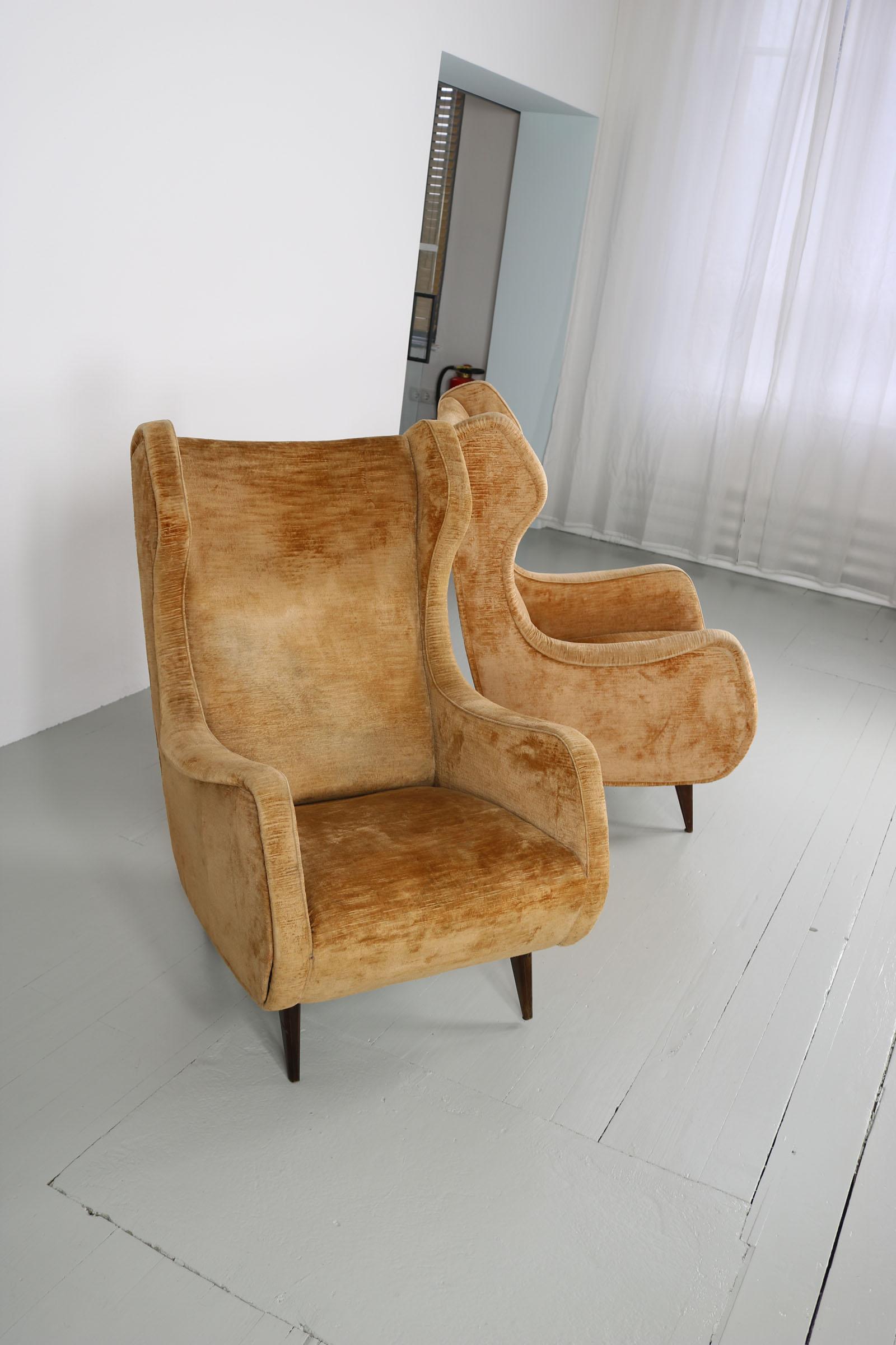 Set of Two Armchairs, Italy, 1950s 8