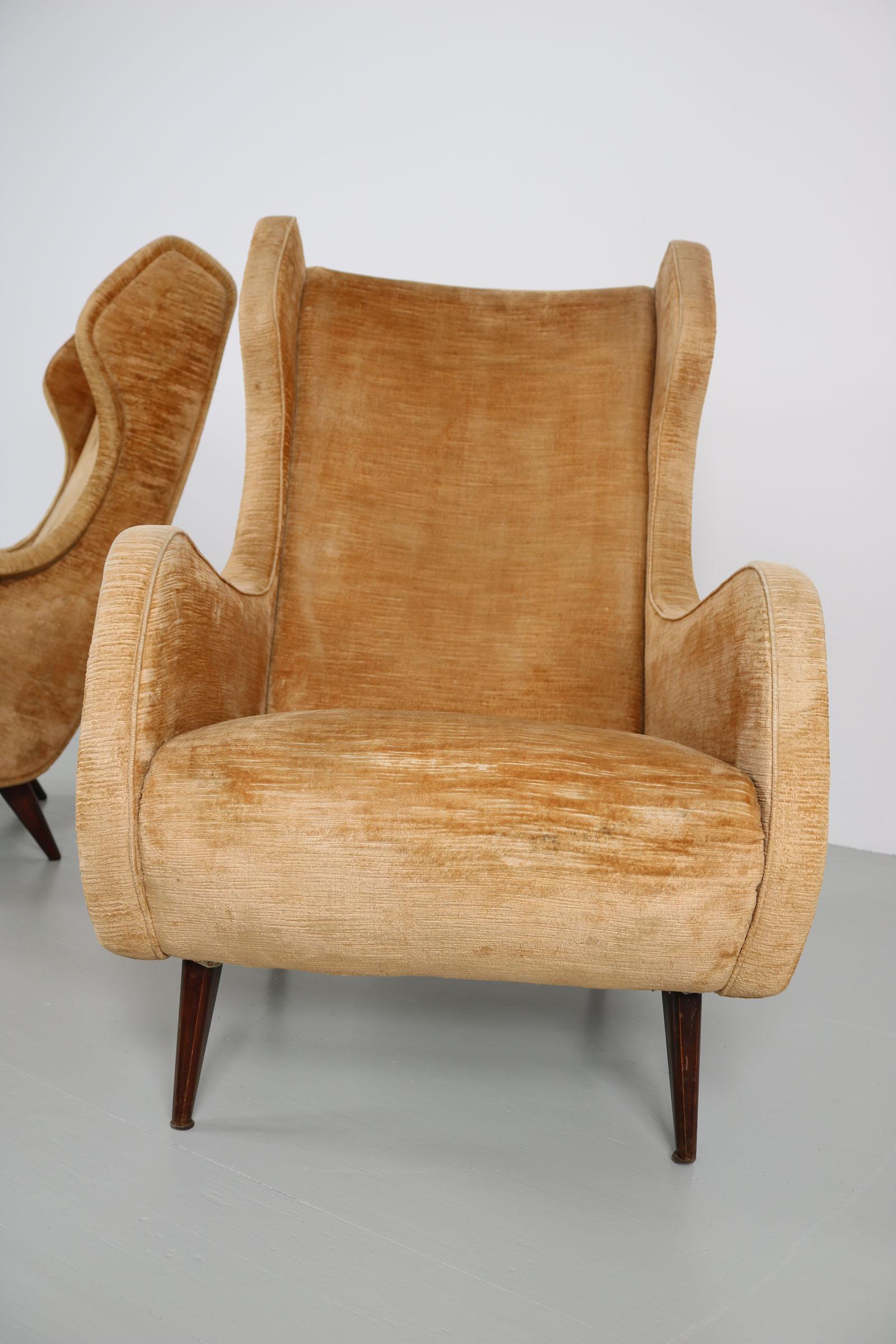 Set of Two Armchairs, Italy, 1950s 10