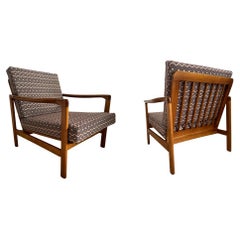 Set of Two Armchairs, Light Wood, Gaston Y Daniela Upholstery, Europe, 1960s