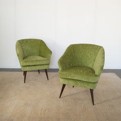 Set of two armchairs manufactured by Casa e Giardino designer Gio Ponti 1940 .