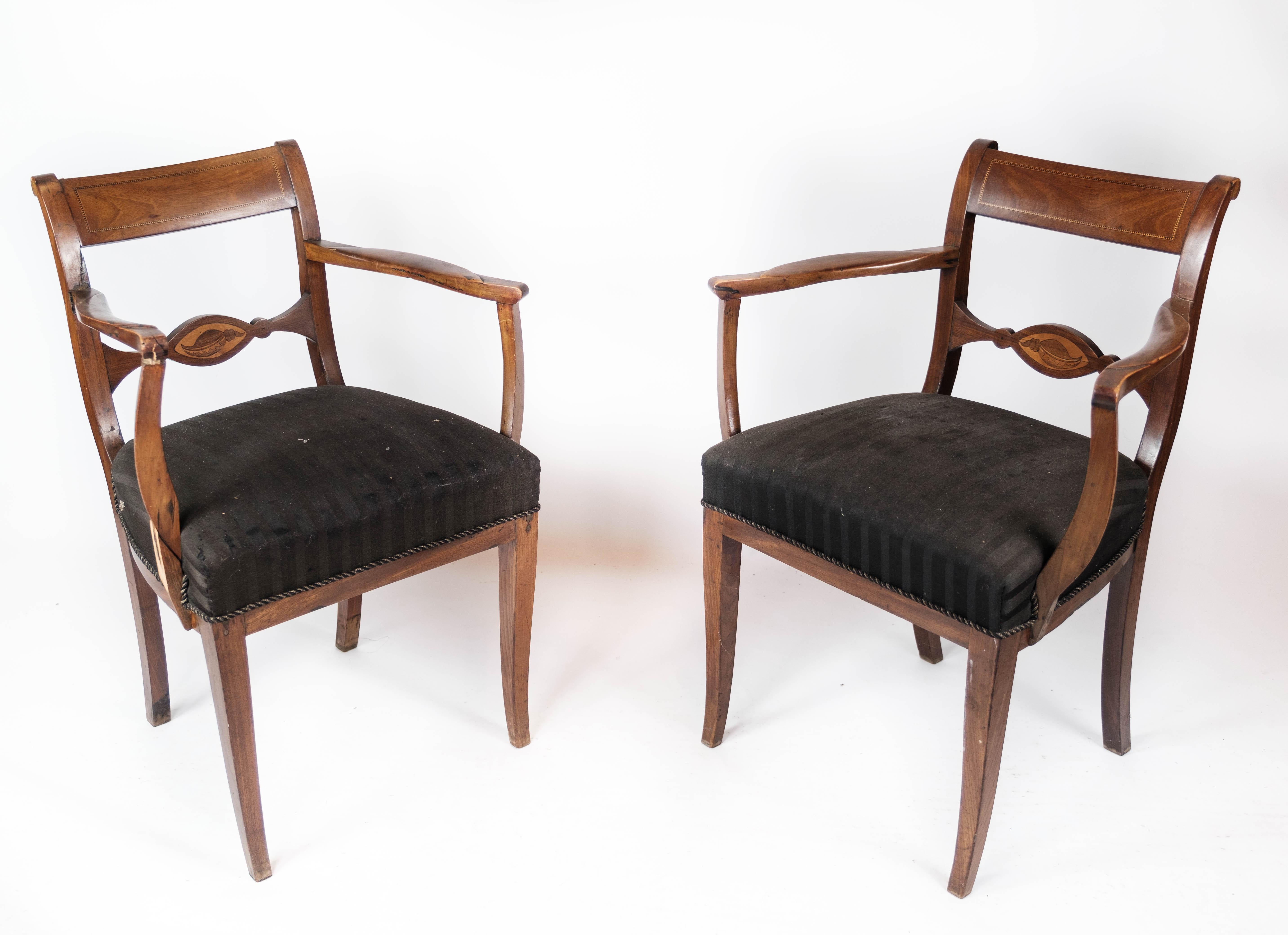 Satz von zwei Sesseln aus Mahagoni aus den 1860er Jahren (Sonstiges) im Angebot