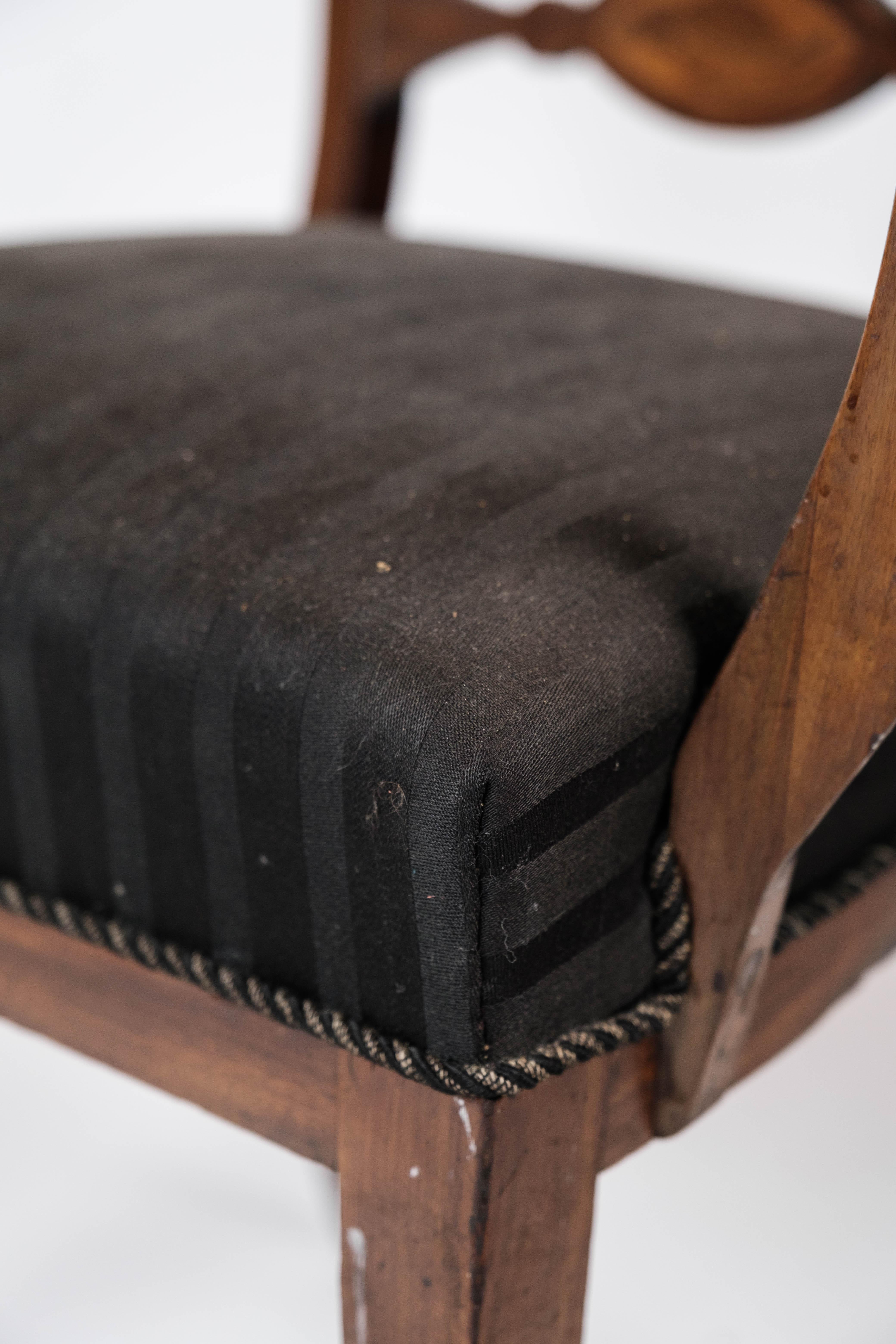 Satz von zwei Sesseln aus Mahagoni aus den 1860er Jahren im Zustand „Gut“ im Angebot in Lejre, DK