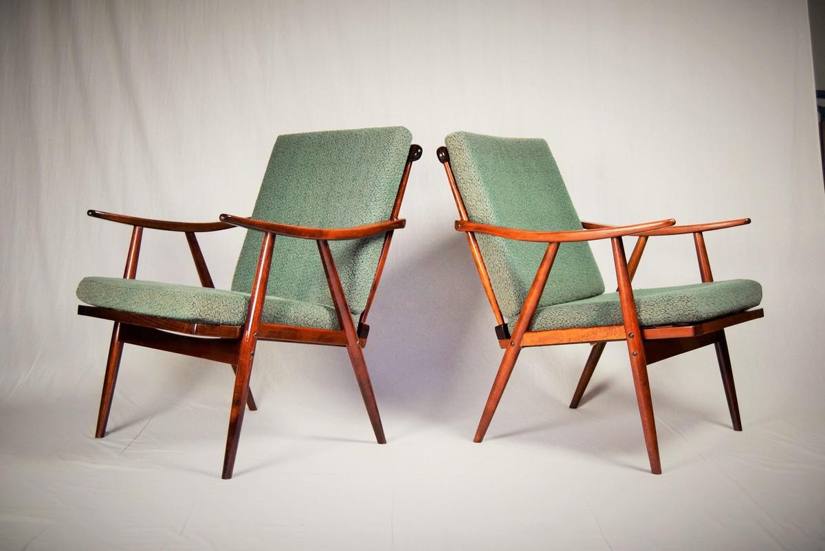 Set of Two Armchairs Ton, 1960s 2