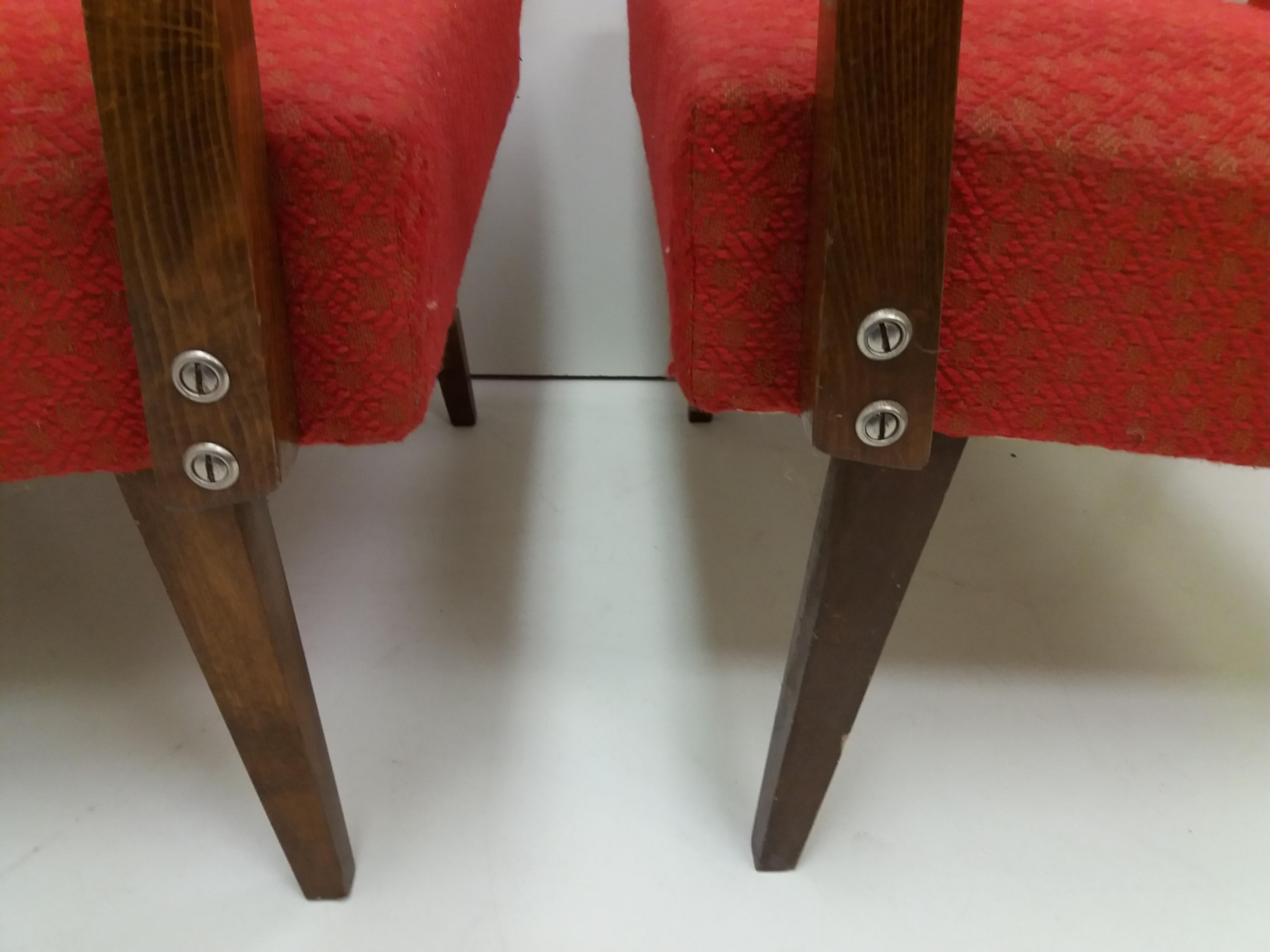 Ensemble de deux fauteuils / Ton, années 1960 en vente 4