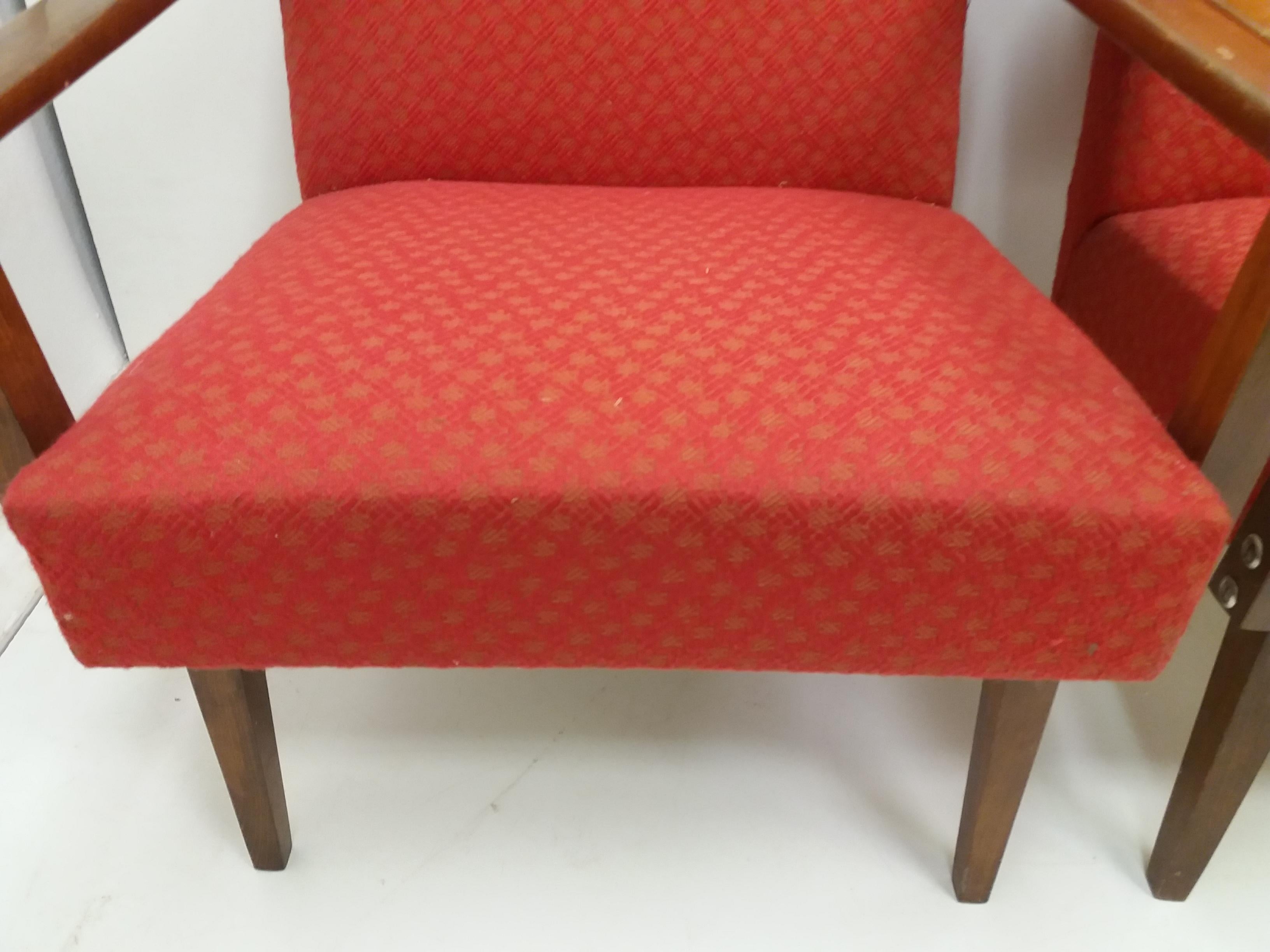 Milieu du XXe siècle Ensemble de deux fauteuils / Ton, années 1960 en vente