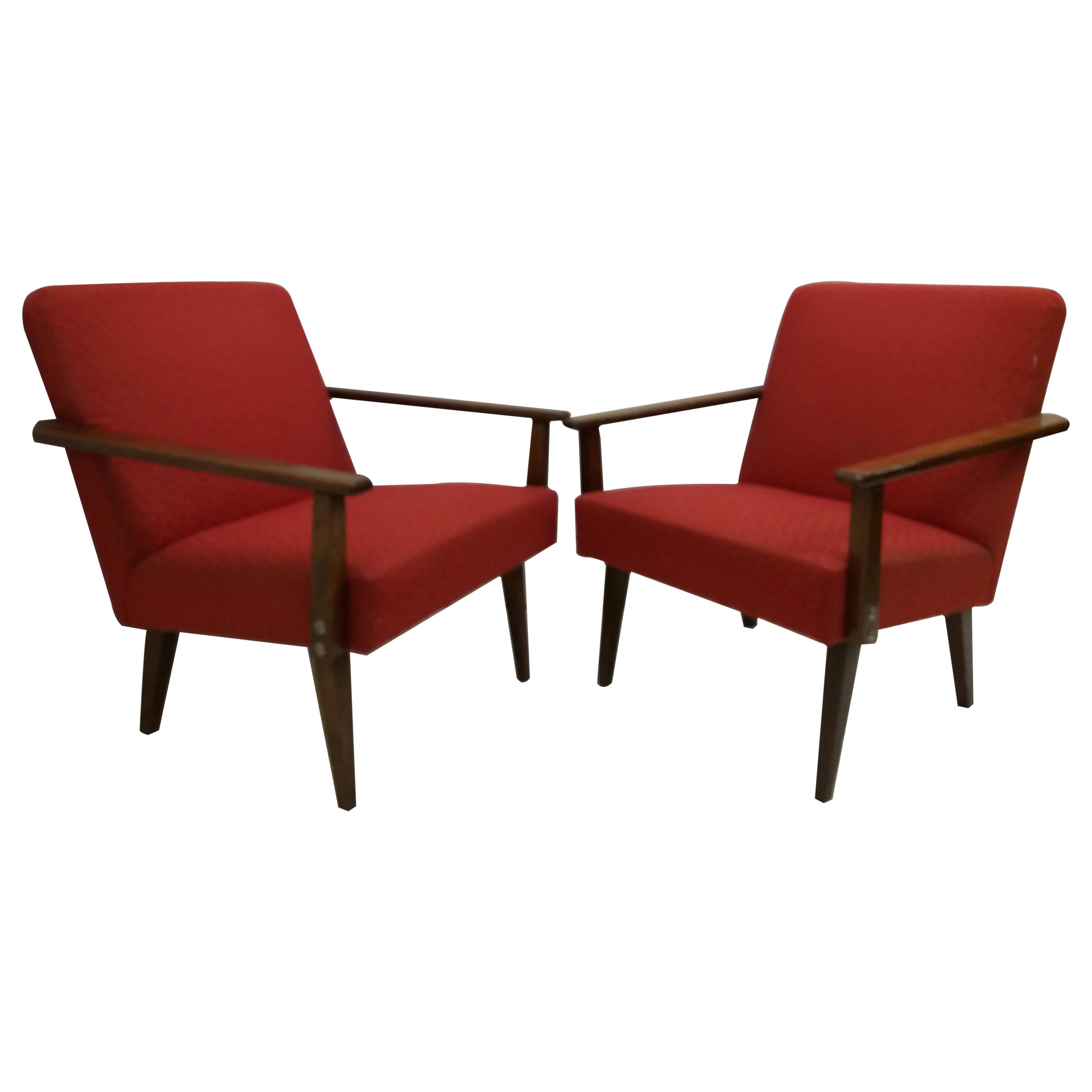 Ensemble de deux fauteuils / Ton, années 1960