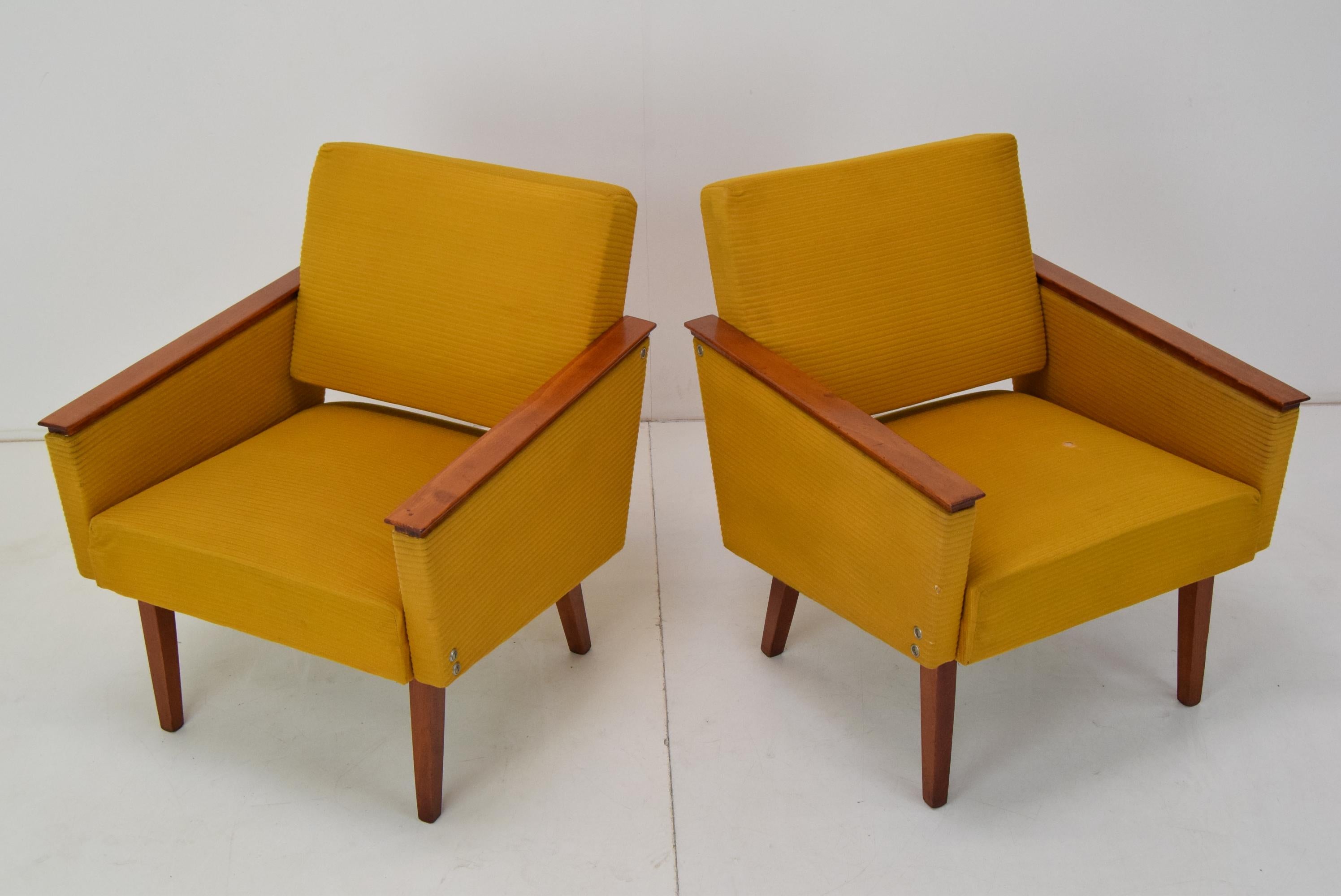 Set of two Armchairs, Czechoslovakia, 1960's. For Sale 5