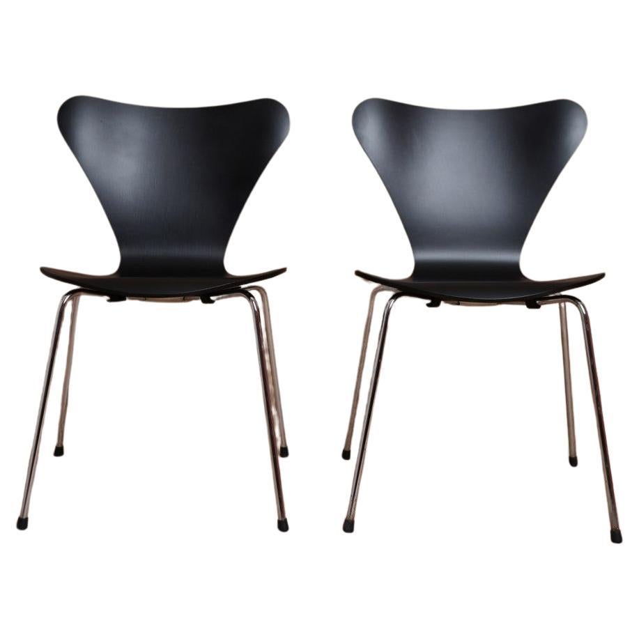 Set of Two Arne Jacobsen Series 7 Chair for Fritz Hansen 1960s For Sale