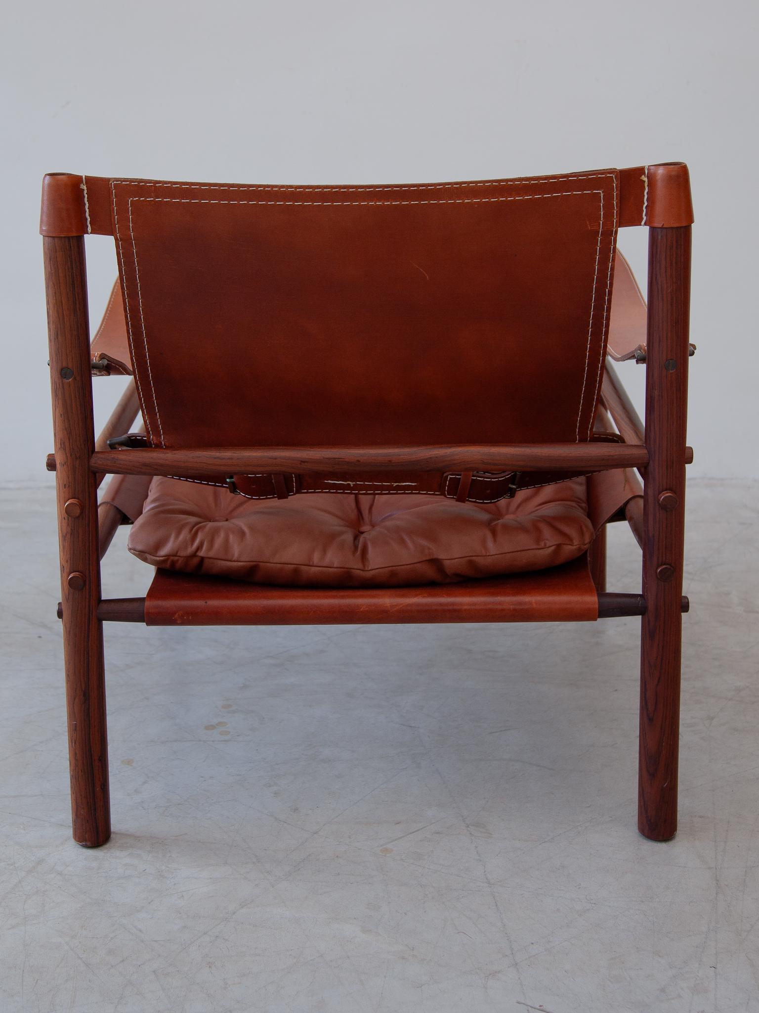 Set of Two Arne Norell Sirocco Leather Lounge Arm Chairs For Sale 9