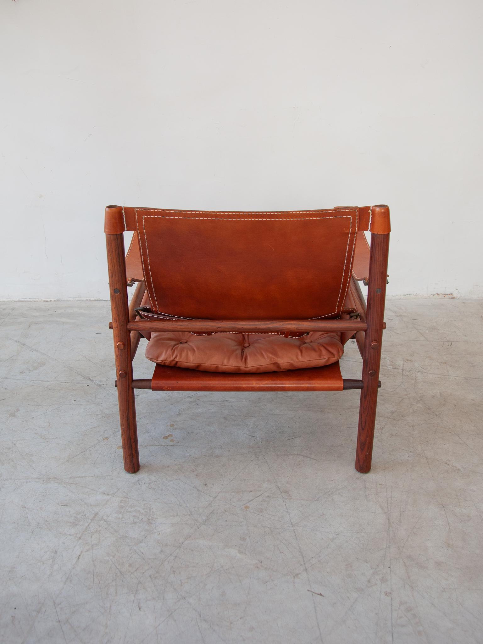 Set of Two Arne Norell Sirocco Leather Lounge Arm Chairs 1