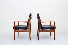 Set of Two Arne Vodder Armchairs in Rosewood and Leather, Denmark, 1960