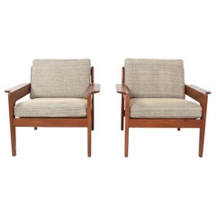 Set of Two Arne Wahl Iversen Lounge Chairs for Komfort, Denmark 1960s