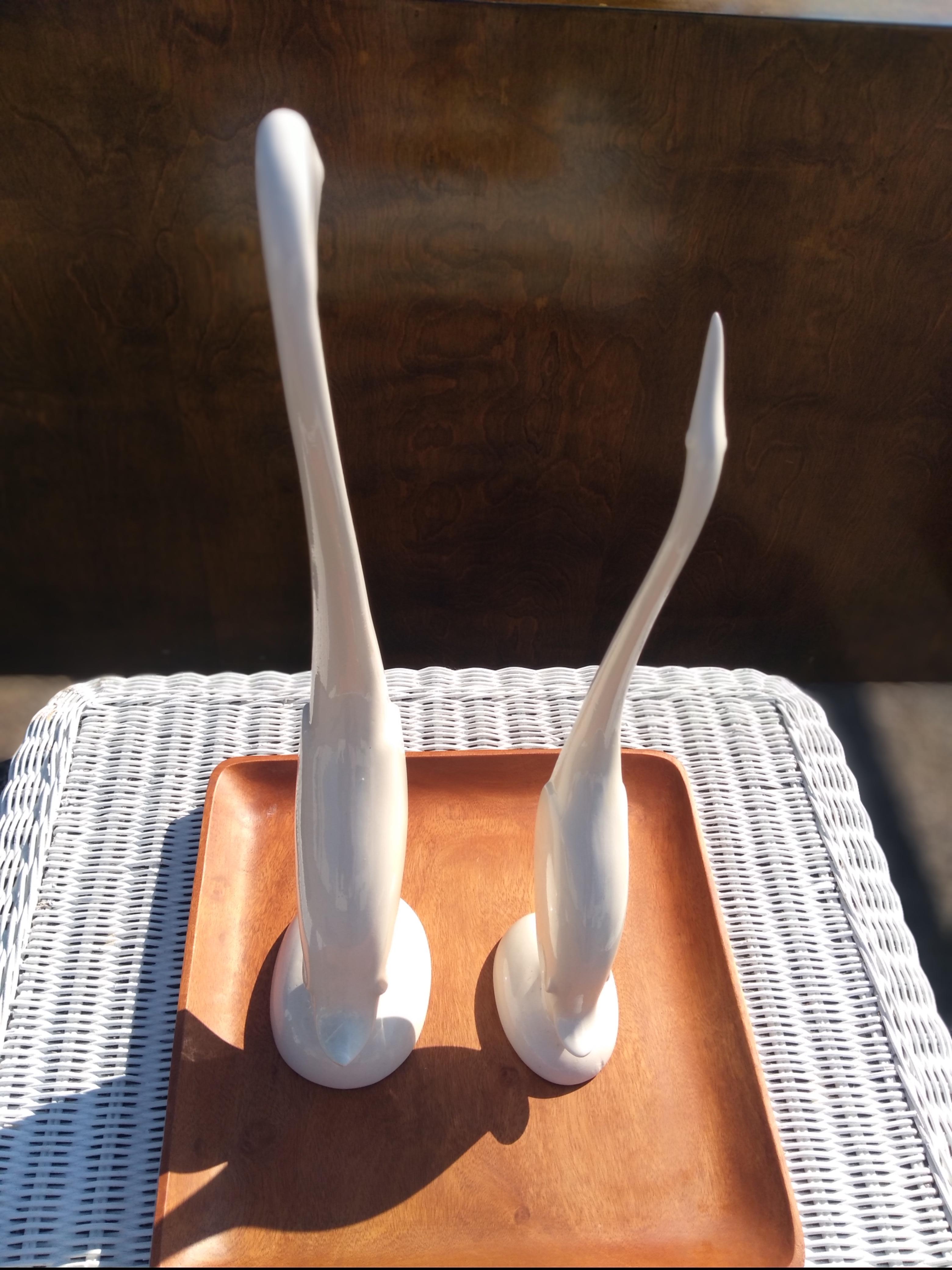 Set di due aironi di ceramica Arnell's in vendita 3