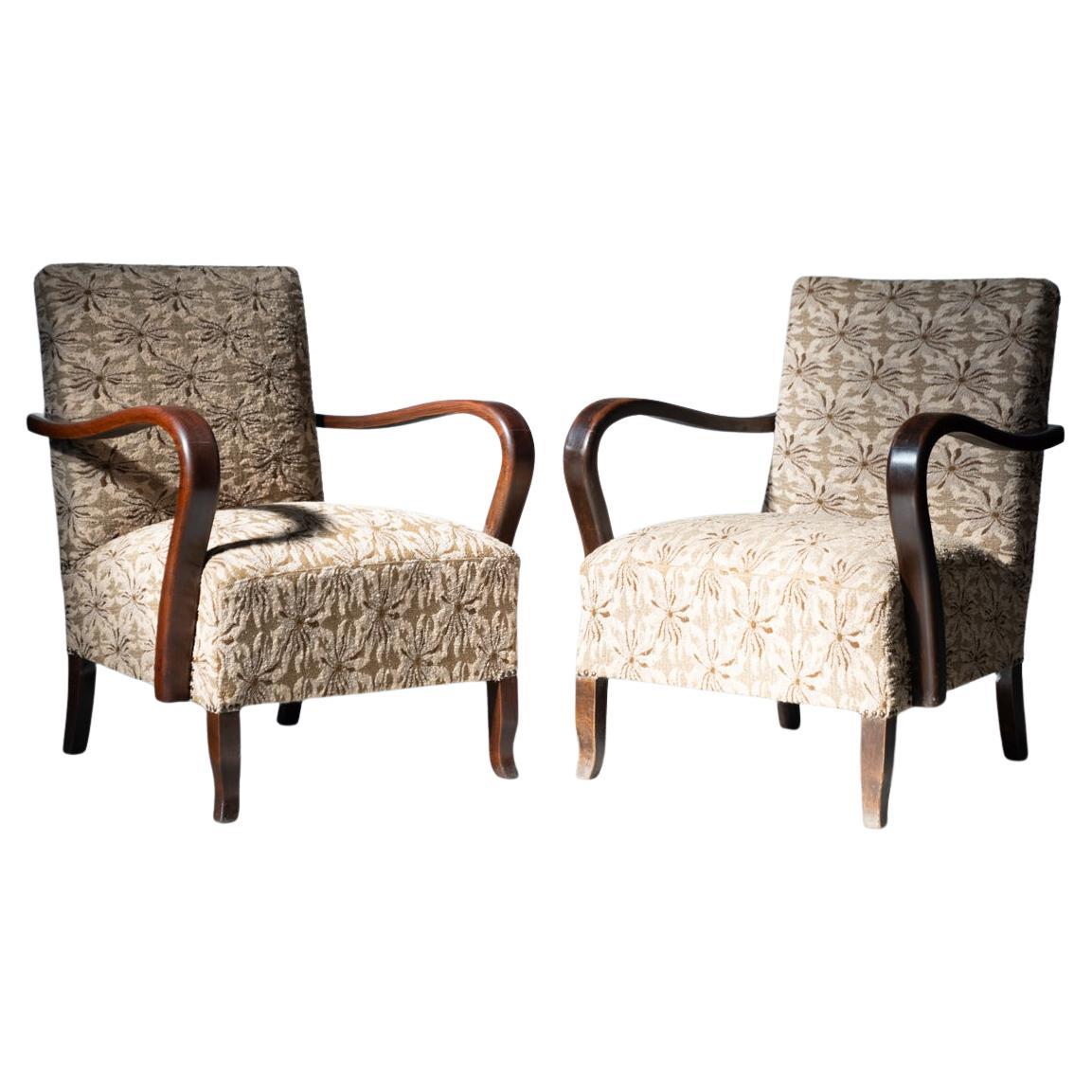 Set of Two Art Deco Armchairs - 1940s/1950s