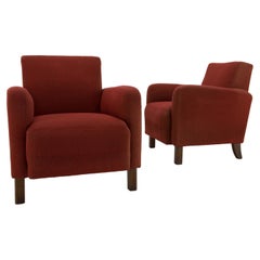 Set di due poltrone Art Déco attribuite a Halabala, anni '30