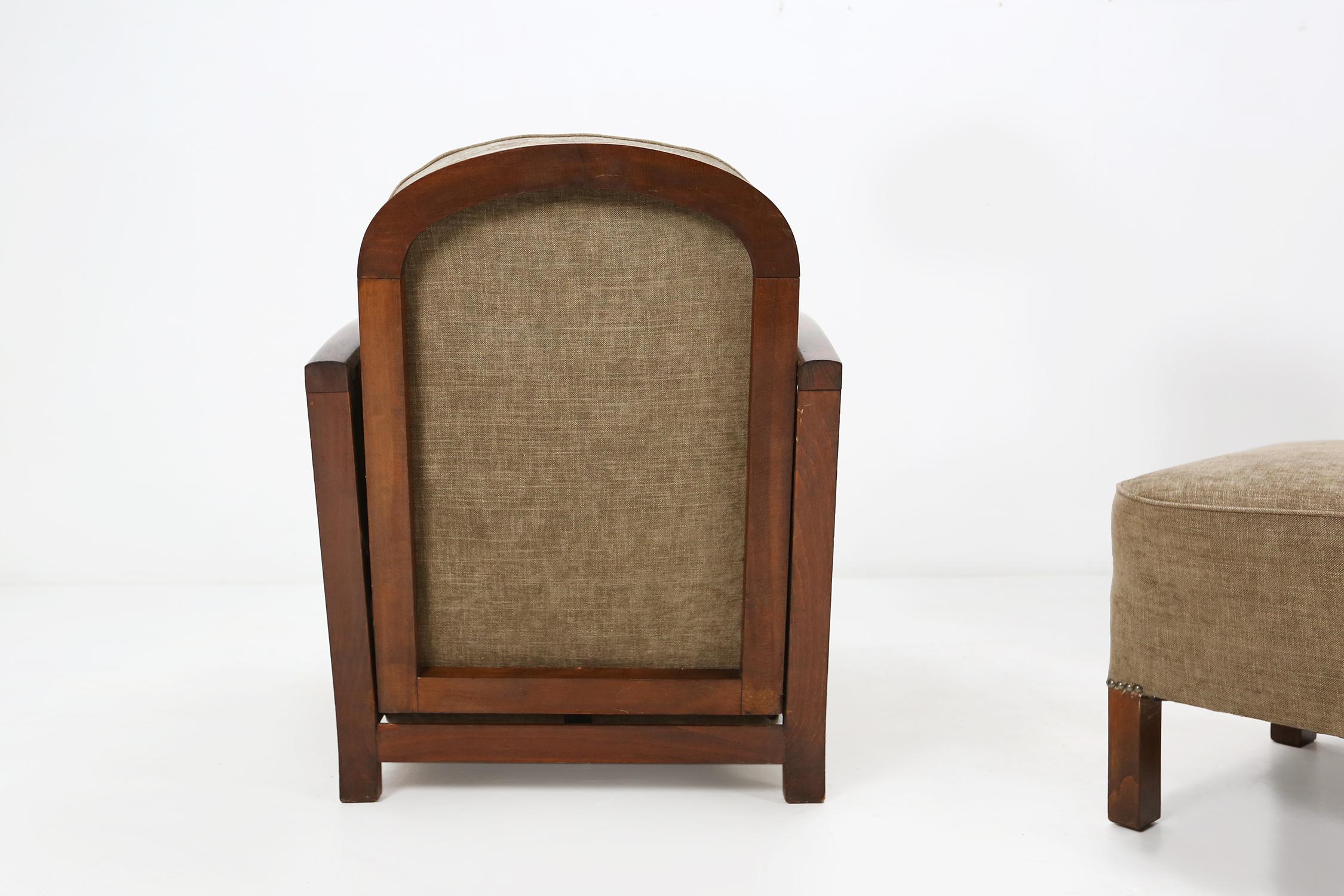 Set of Two Art Deco Armchairs 9