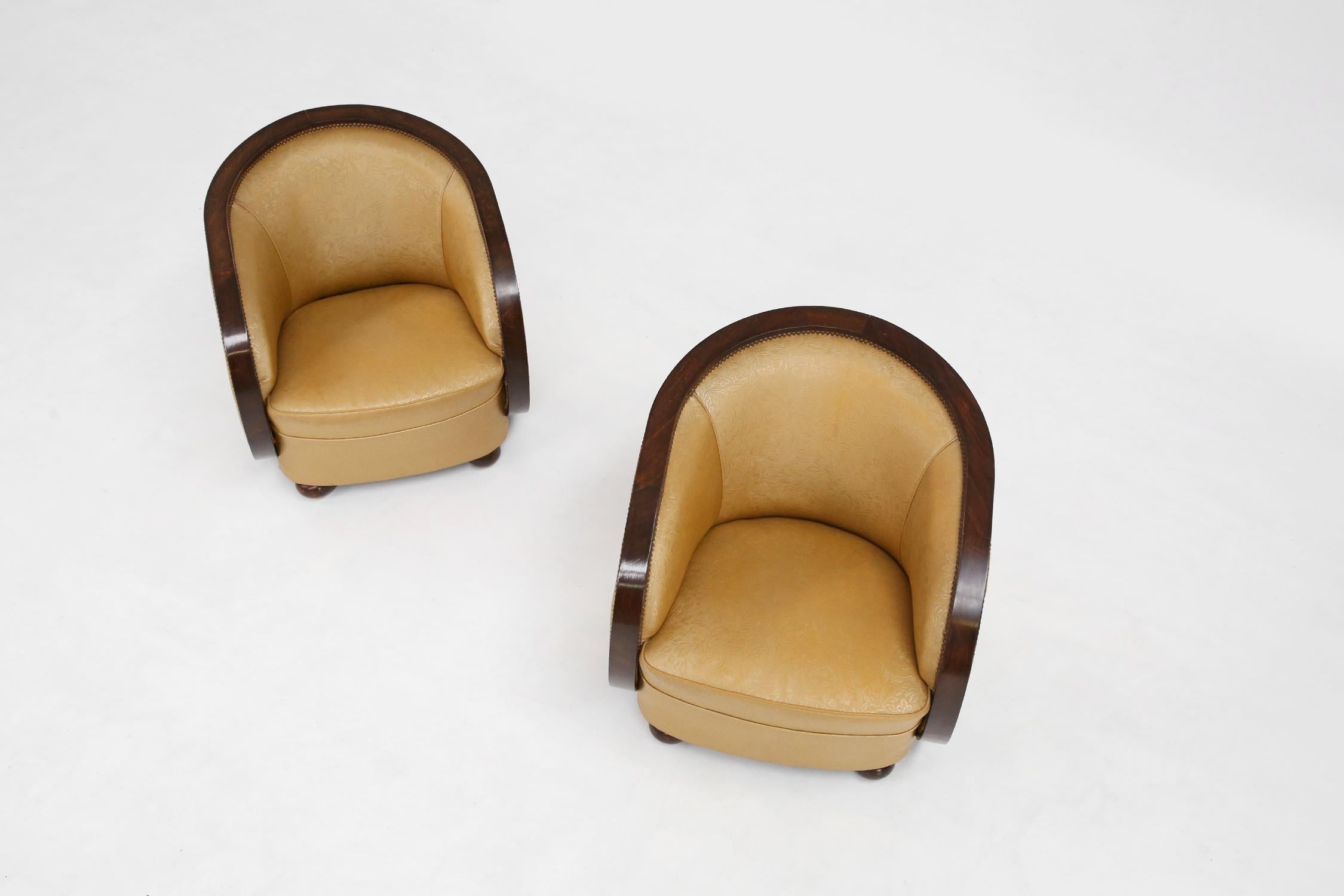 Set of Two Art Deco Armchairs 1