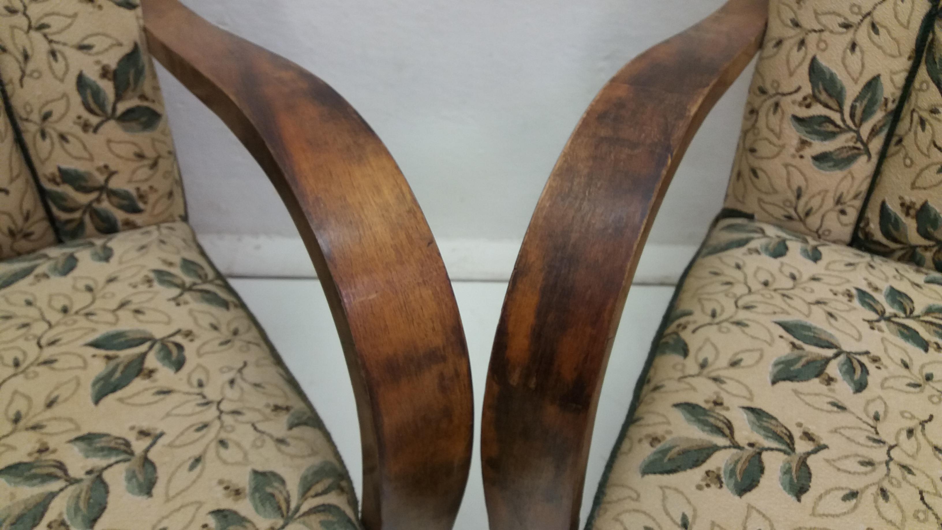 Set of Two Art Deco Armchairs with Footstool, 1935 For Sale 3