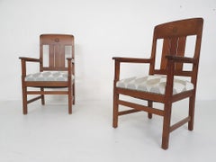 Set of Two Art Deco, Lounge Chairs, The Netherlands 1930's