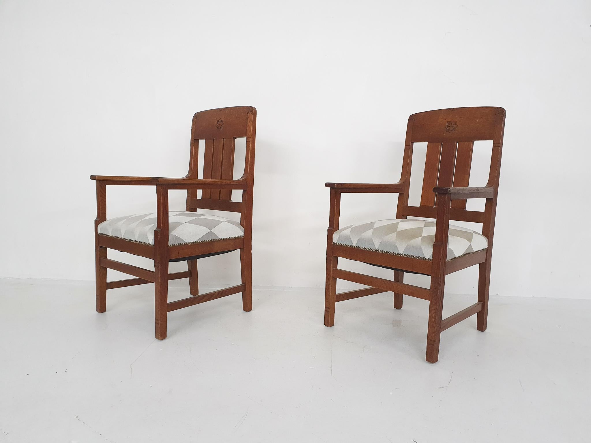 Set of Two Art Deco, Lounge Chairs, The Netherlands 1930's In Good Condition For Sale In Amsterdam, NL