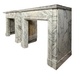 Set Of Two Art-Deco Marble Fireplace Surrounds