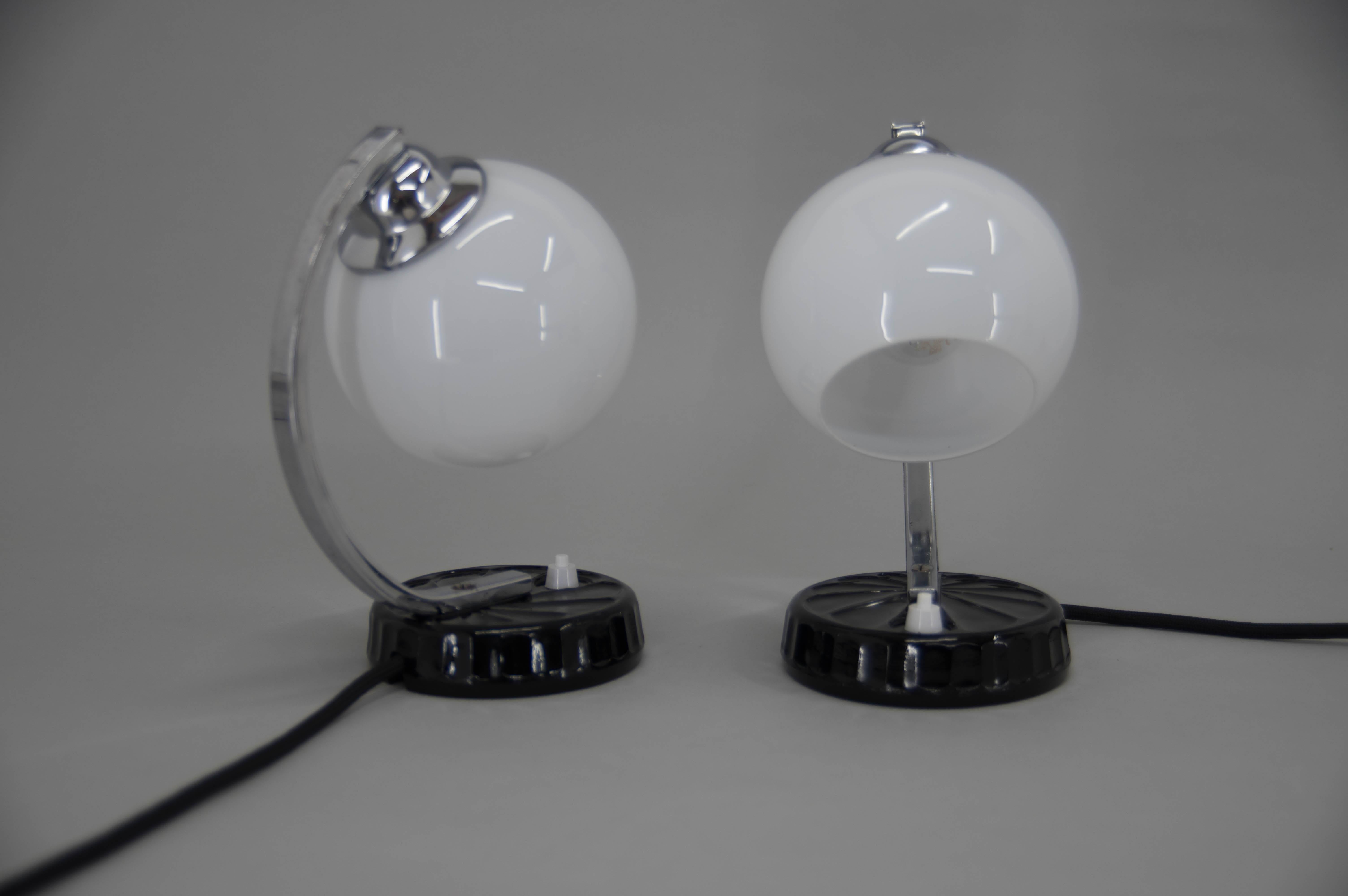 Set aus zwei Art-Déco-Tischlampen, 1930er-Jahre im Angebot 2
