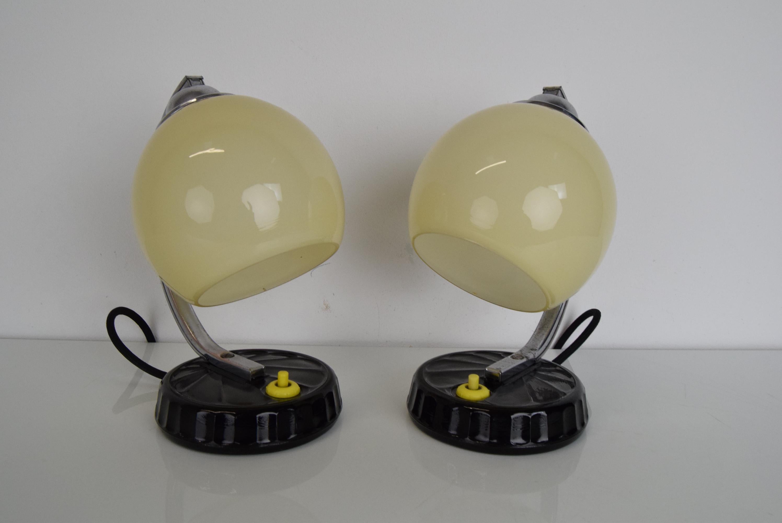 Set of Two Art Deco Table Lamps, 1930's For Sale 6