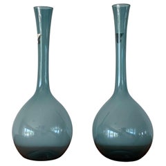 Set of Two Art Glass Vases by Arthur Percy for Gullaskruf, Sweden, 1950s