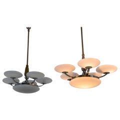 Set of Two Art Nouveau / Art Deco Chandeliers, 1920s