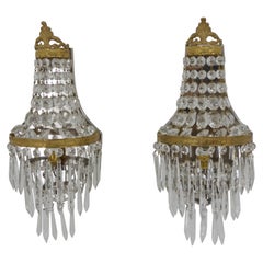 Set of Two Art Nouveau Wall Lamps, 1920, Restored