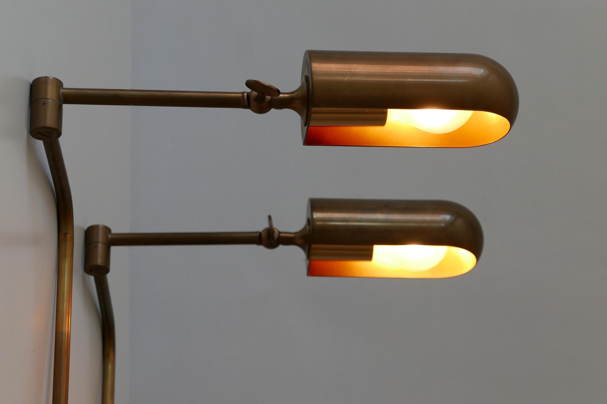 Set of Two Articulated Wall Lamps or Reading Lights by Florian Schulz, 1980s 3