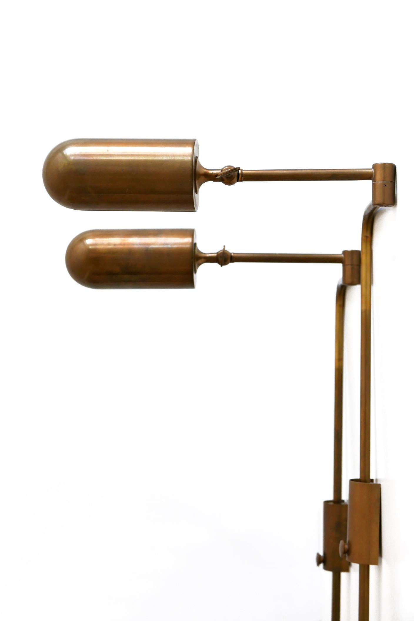 Set of Two Articulated Wall Lamps or Reading Lights by Florian Schulz, 1980s In Good Condition In Munich, DE