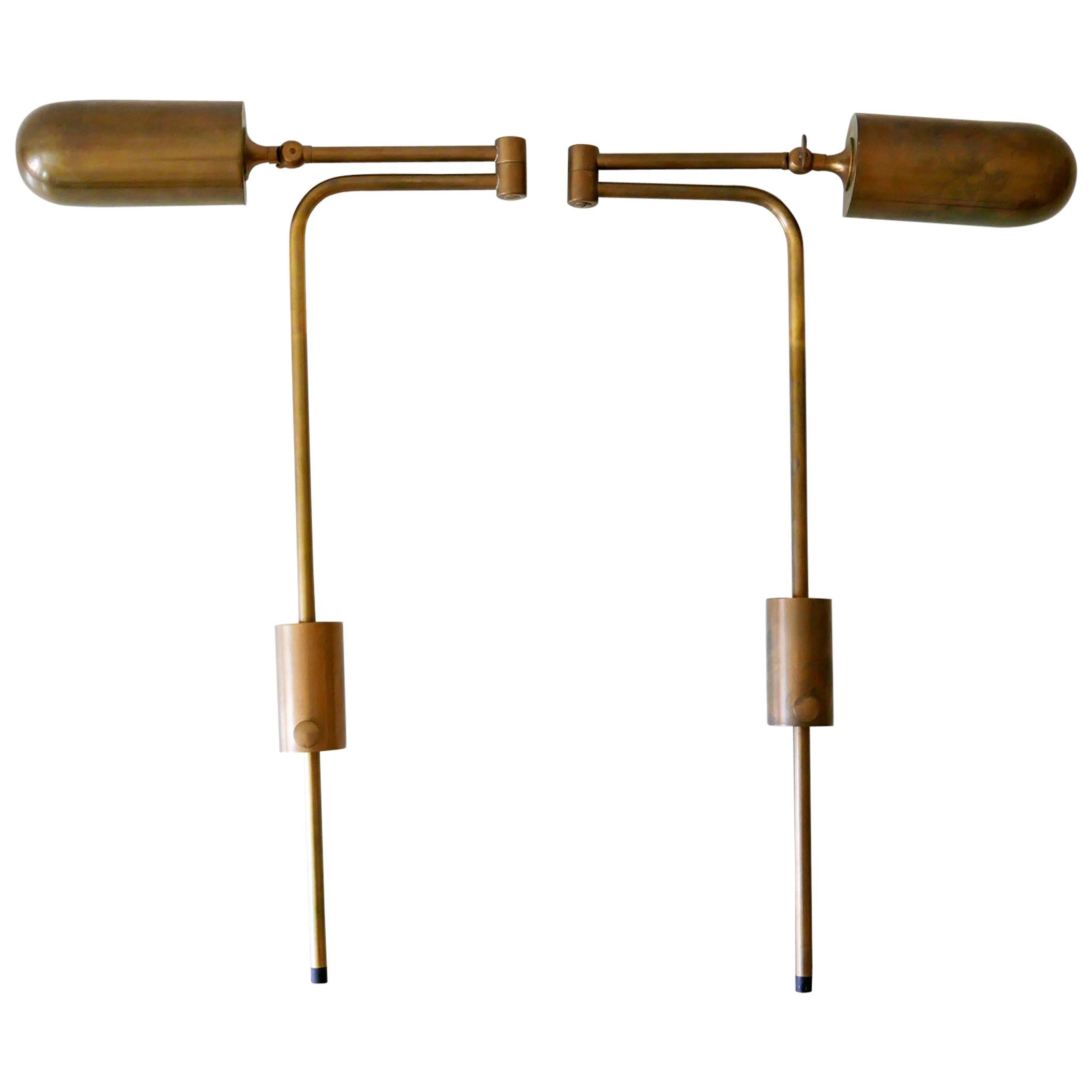 Set of Two Articulated Wall Lamps or Reading Lights by Florian Schulz, 1980s