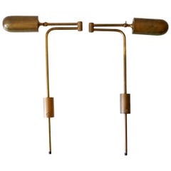 Set of Two Articulated Wall Lamps or Reading Lights by Florian Schulz, 1980s