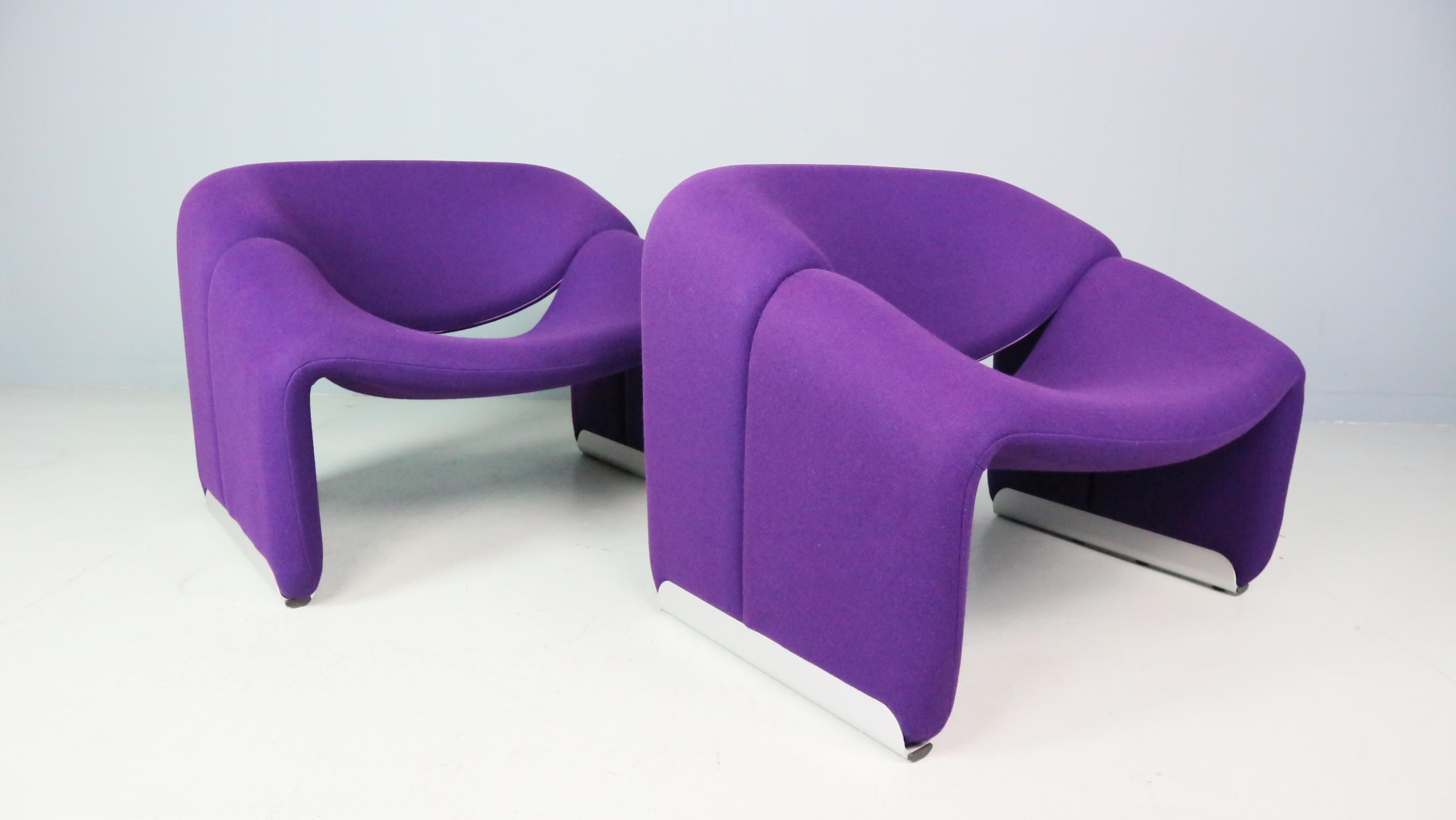 Set di due poltrone Artifort F598 Groovy Armchair di Pierre Paulin, M. I. in vendita 12