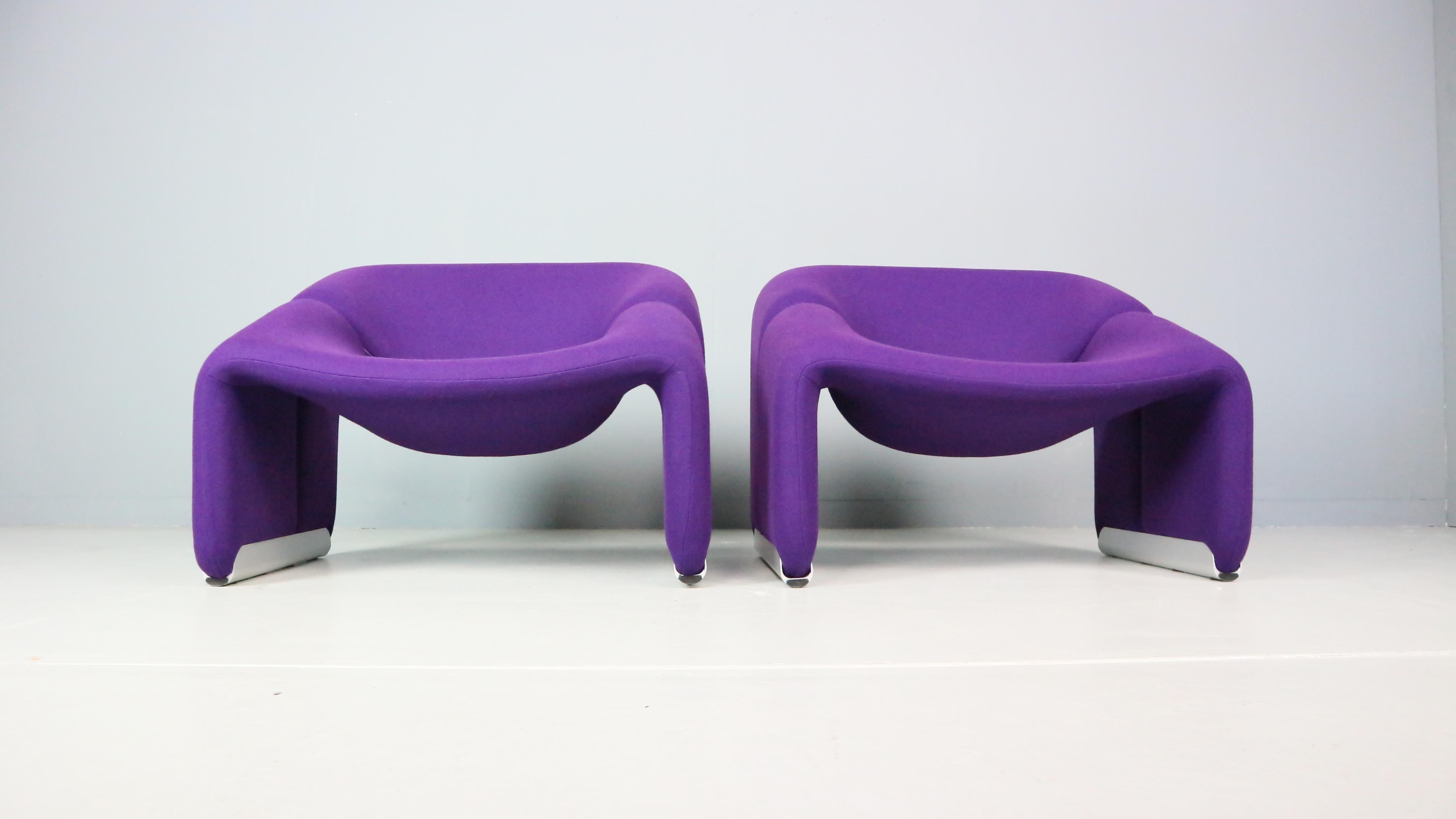 Olandese Set di due poltrone Artifort F598 Groovy Armchair di Pierre Paulin, M. I. in vendita