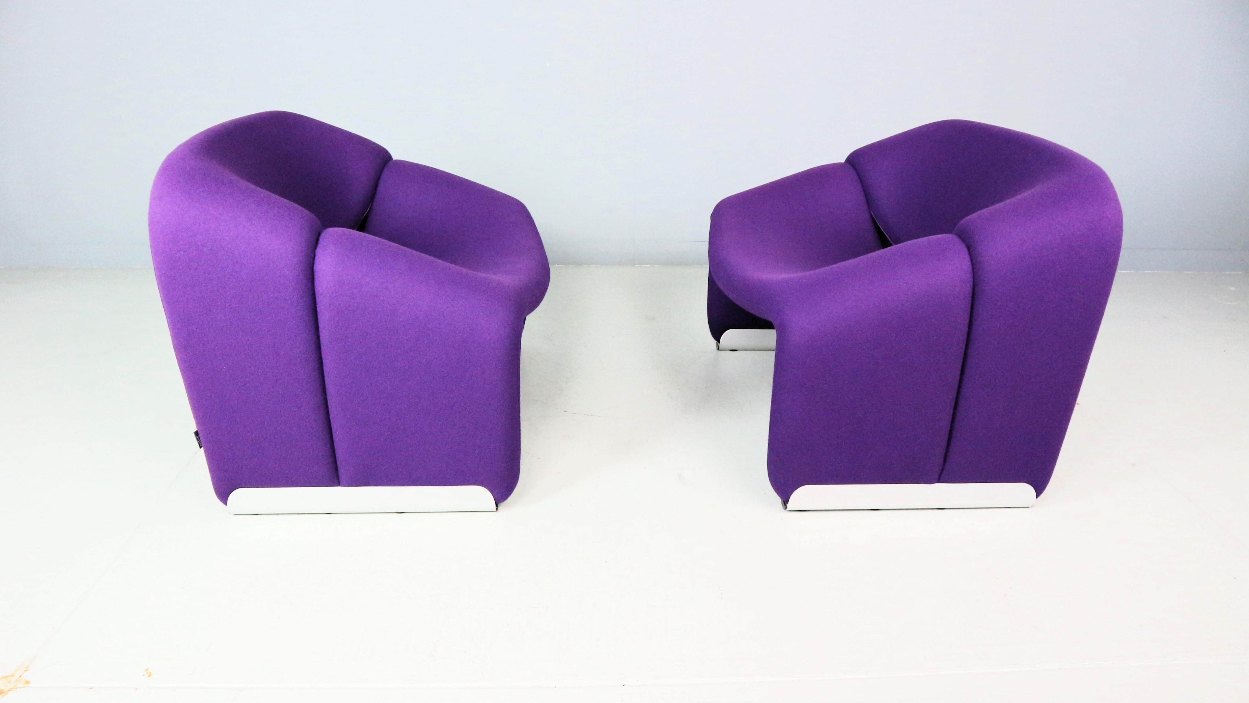 XX secolo Set di due poltrone Artifort F598 Groovy Armchair di Pierre Paulin, M. I. in vendita
