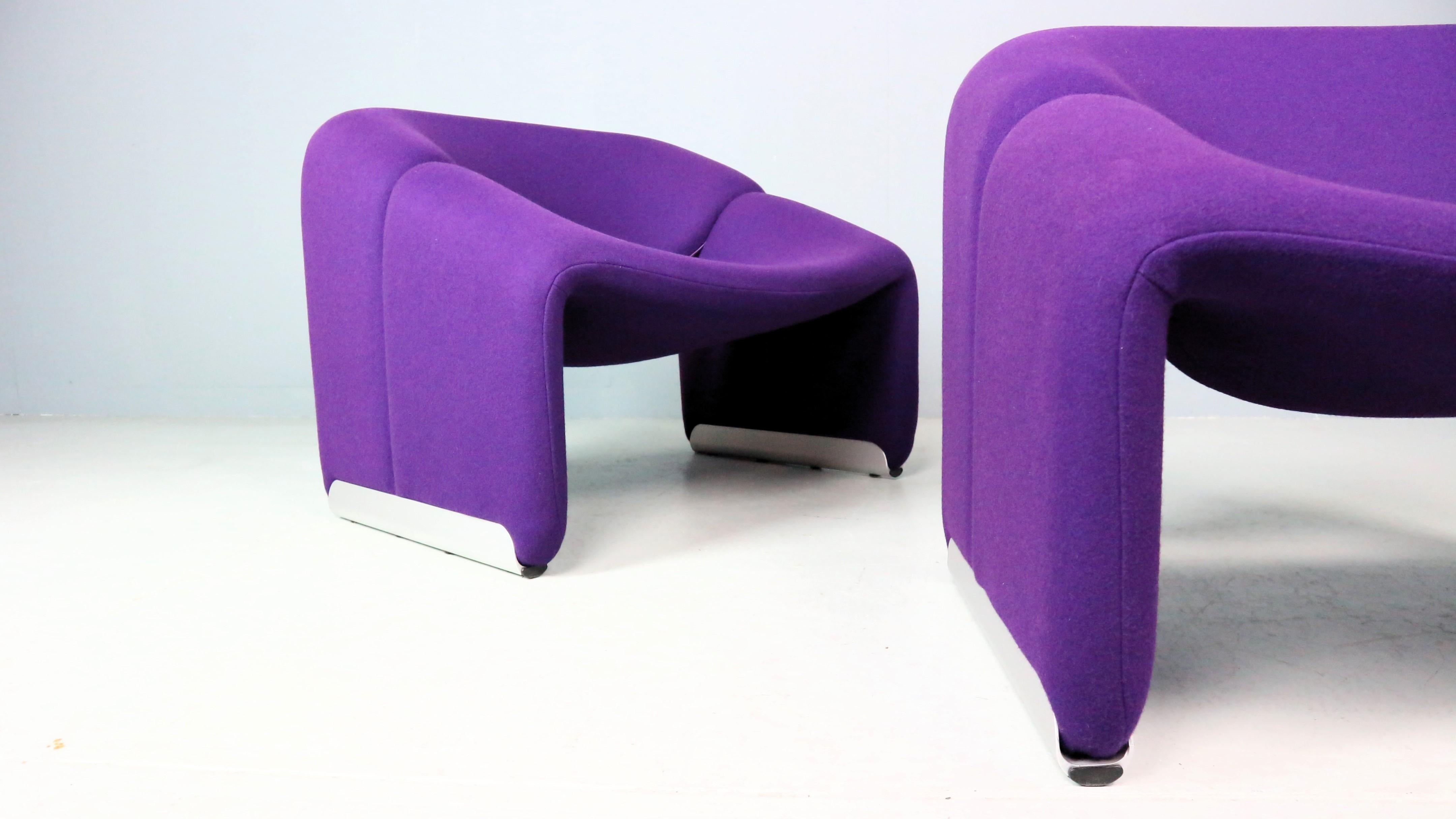 Set di due poltrone Artifort F598 Groovy Armchair di Pierre Paulin, M. I. in vendita 1