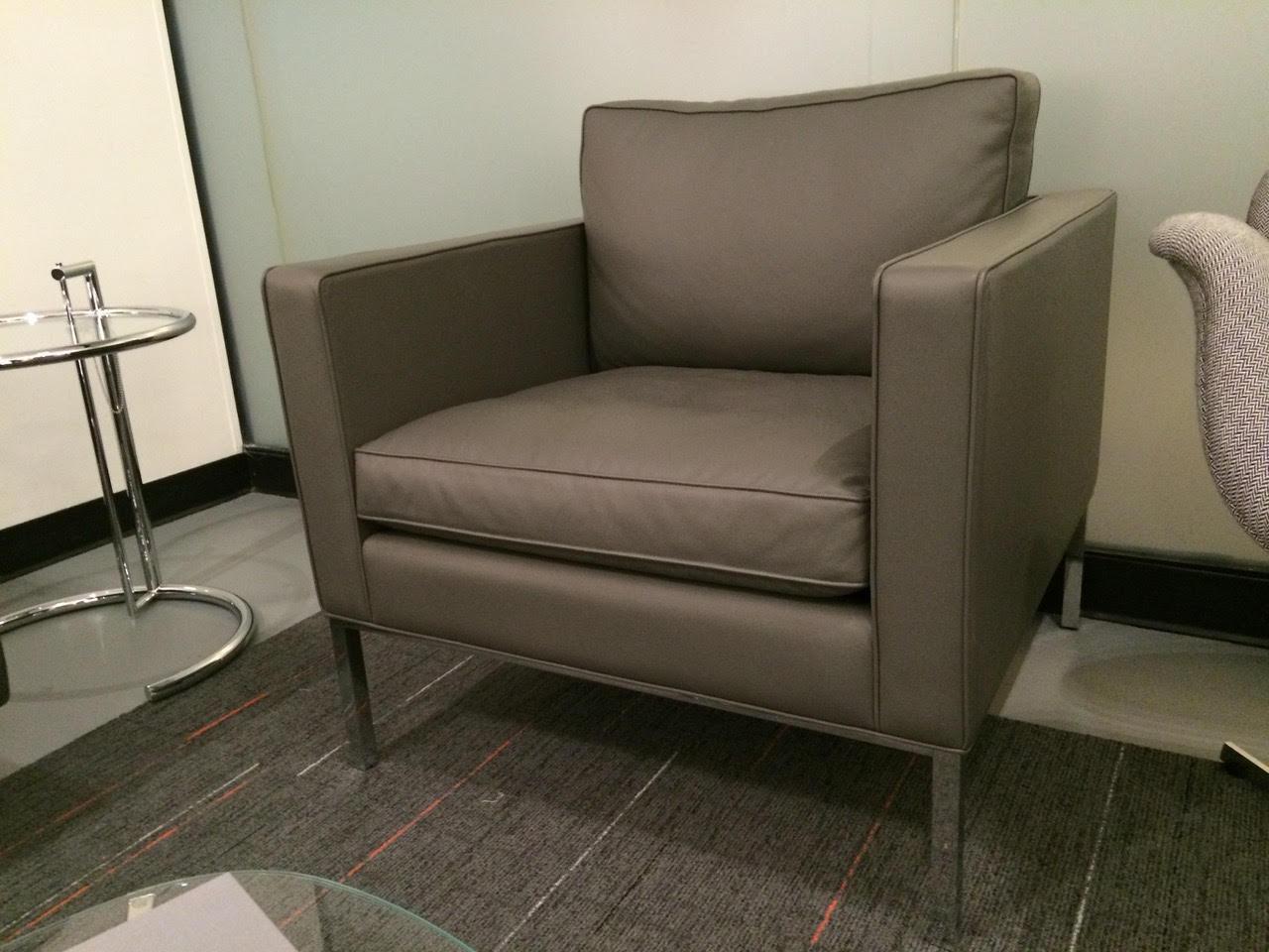 905 comfort lounge chair
Polished chrome legs
UPH, COM: in Panama # 5290 gunmetal
Regular $4,280 each.