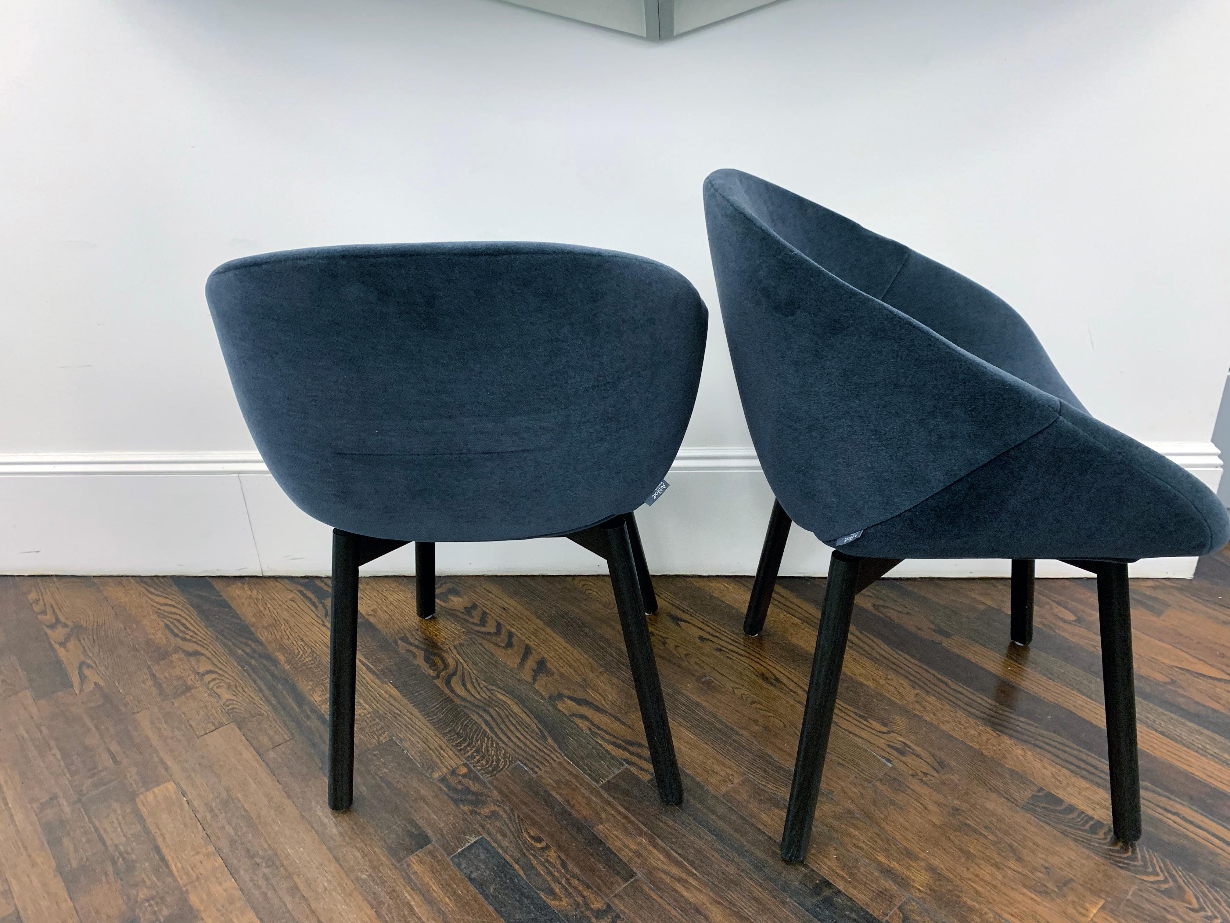 Set of Two Artifort Velvet Beso Armchairs Designed by Khodi Feiz In Excellent Condition In New York, NY