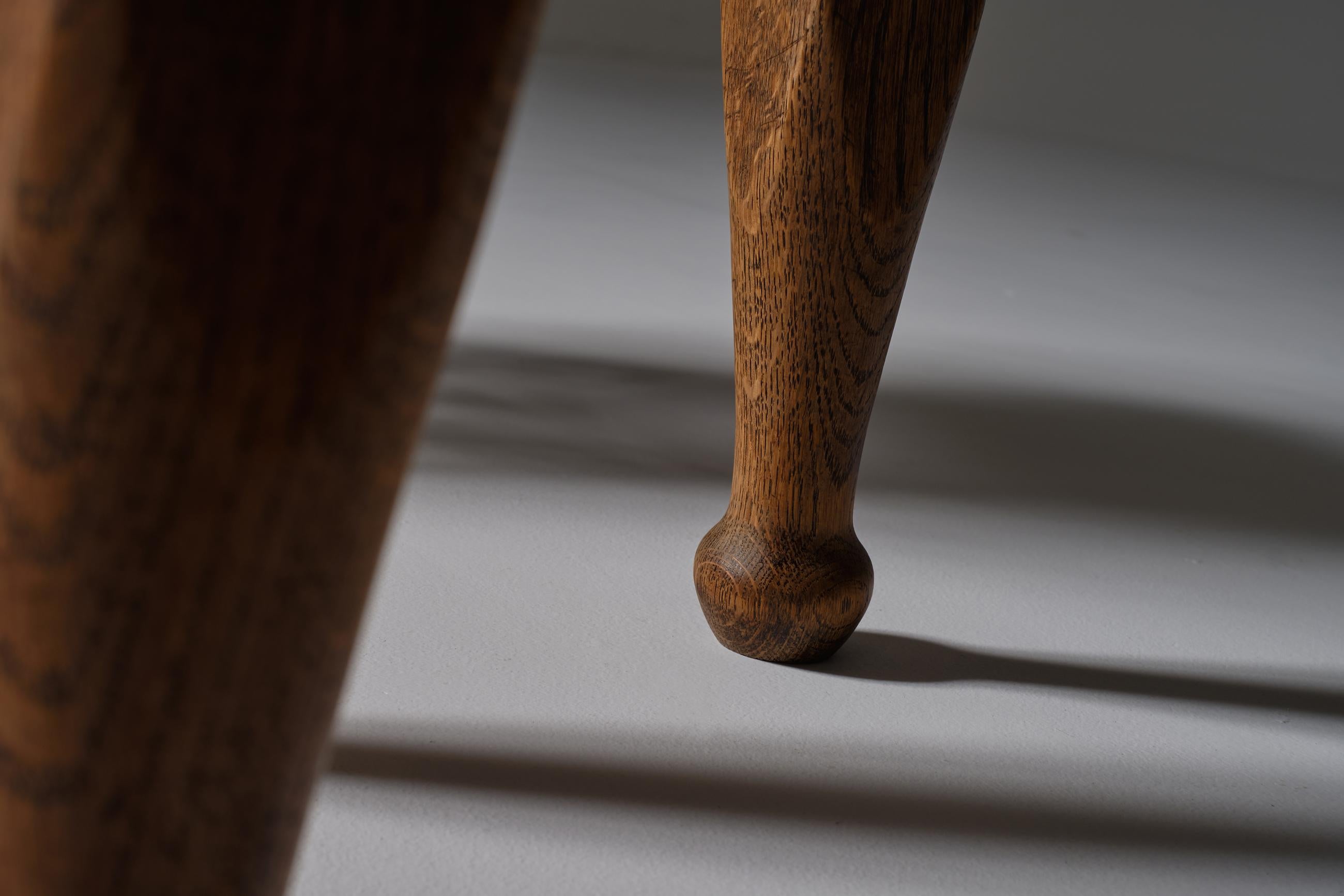 Set of Two Arts & Crafts Oak Stools 2