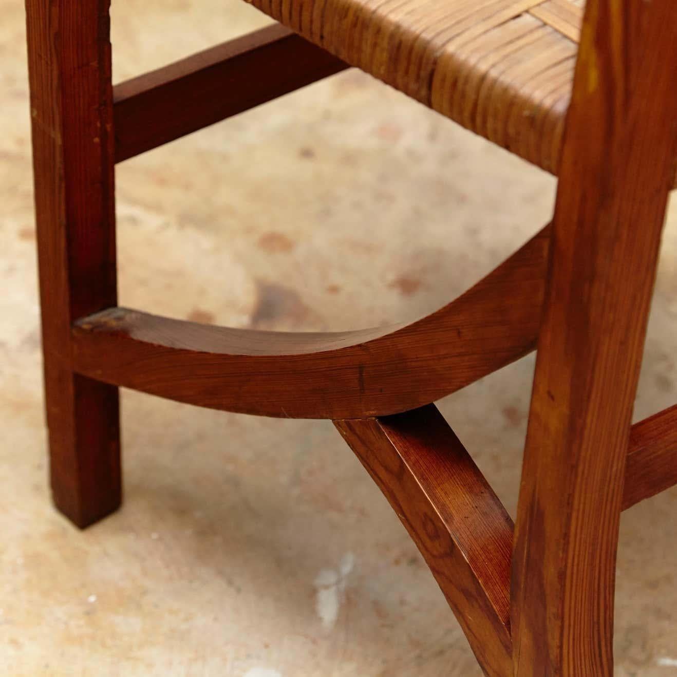 Ensemble de deux chaises Arts & Crafts en Wood et rotin, vers 1910 en vente 1