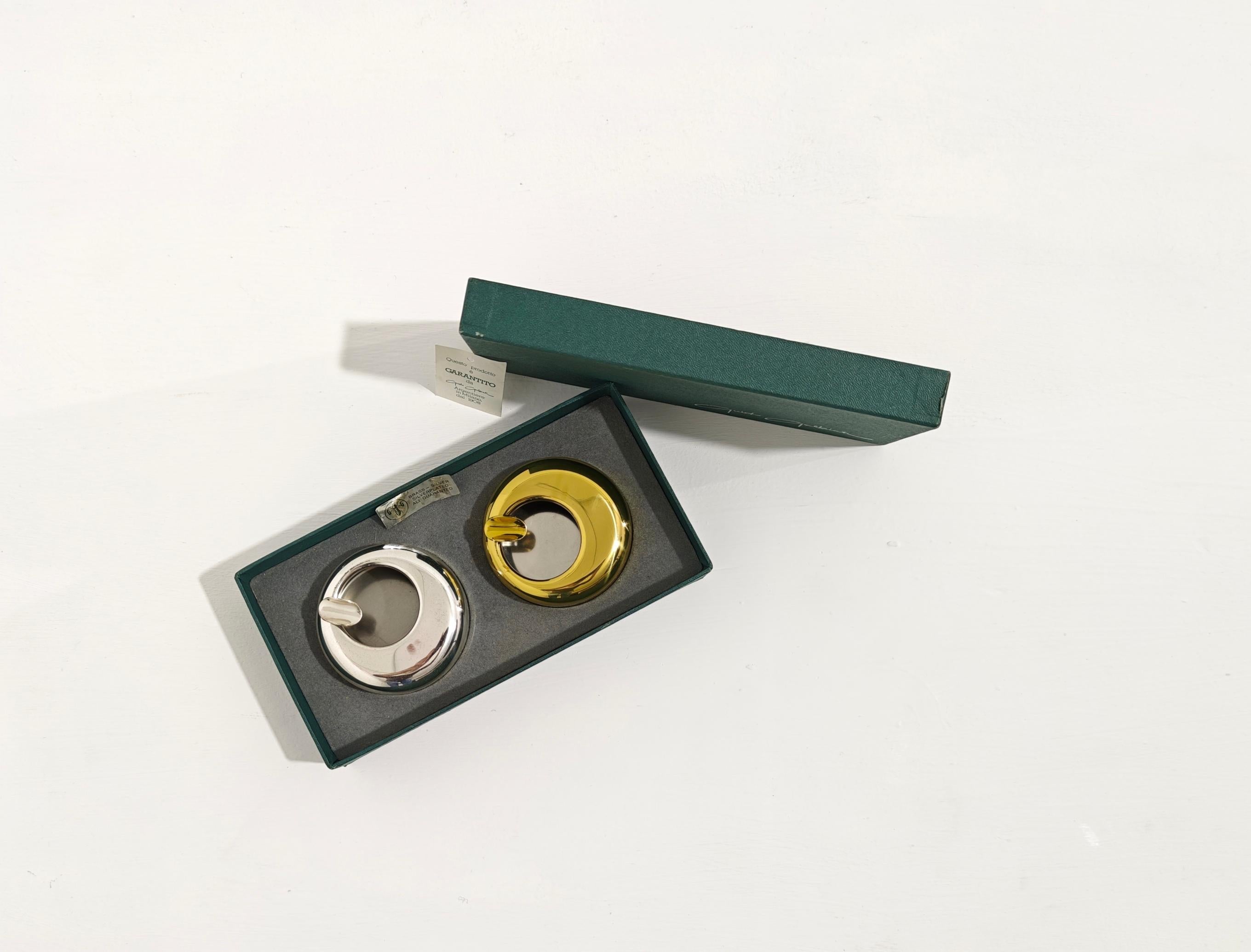 Ensemble de deux cendriers de Guido Galbiati Design Italie 1970/80 Mid-Century Modern en vente 5