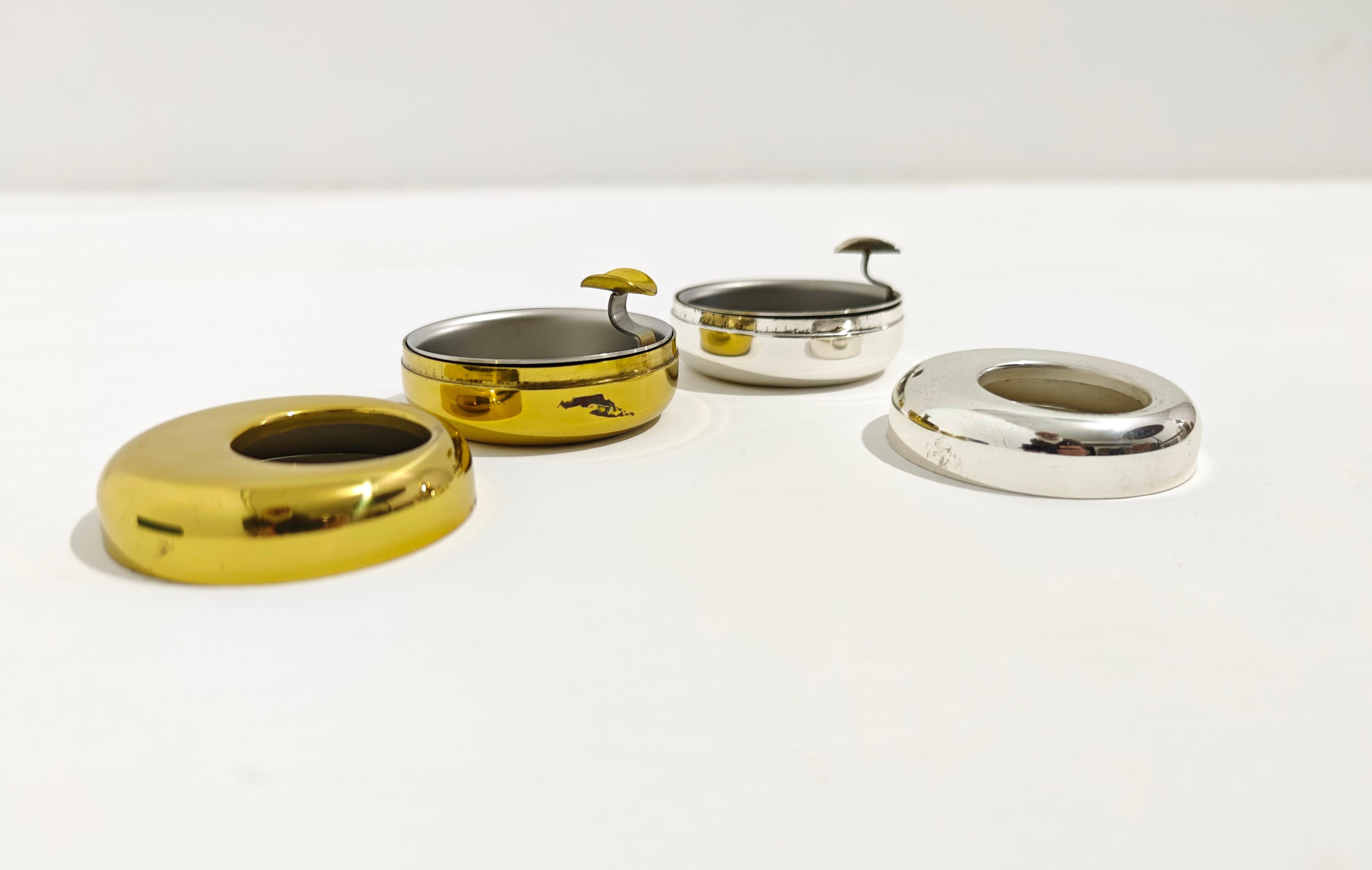 Ensemble de deux cendriers de Guido Galbiati Design Italie 1970/80 Mid-Century Modern en vente 2