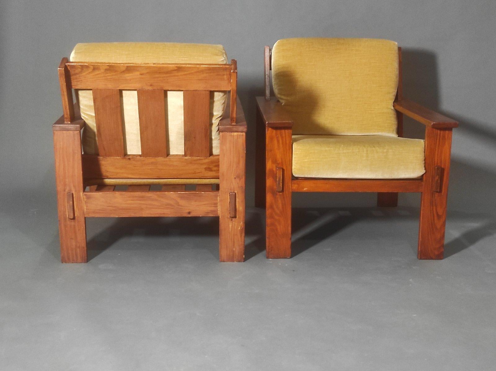 Finlandais Ensemble de deux chaises longues attribuées Esko Pajamies des années 1960 en vente