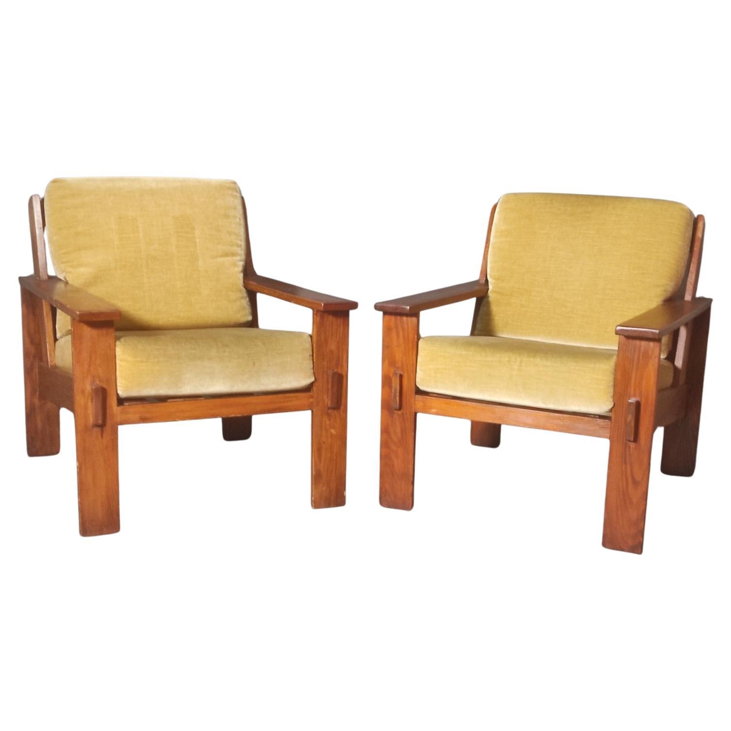 Ensemble de deux chaises longues attribuées Esko Pajamies des années 1960