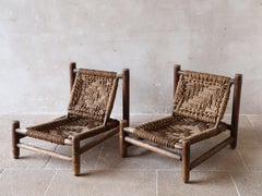 Ensemble de deux chaises longues Audoux et Minet Vibo Vesoul 1950s