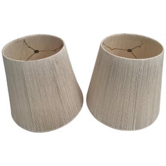 Set of Two Audoux Minet Style Rope Large Lamp Shades, 1960s