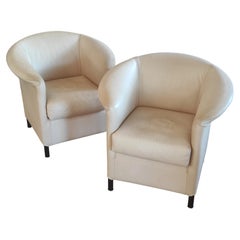 Set of Two Aura Leathet Longue Chair By Paolo Piva For Wittmann.