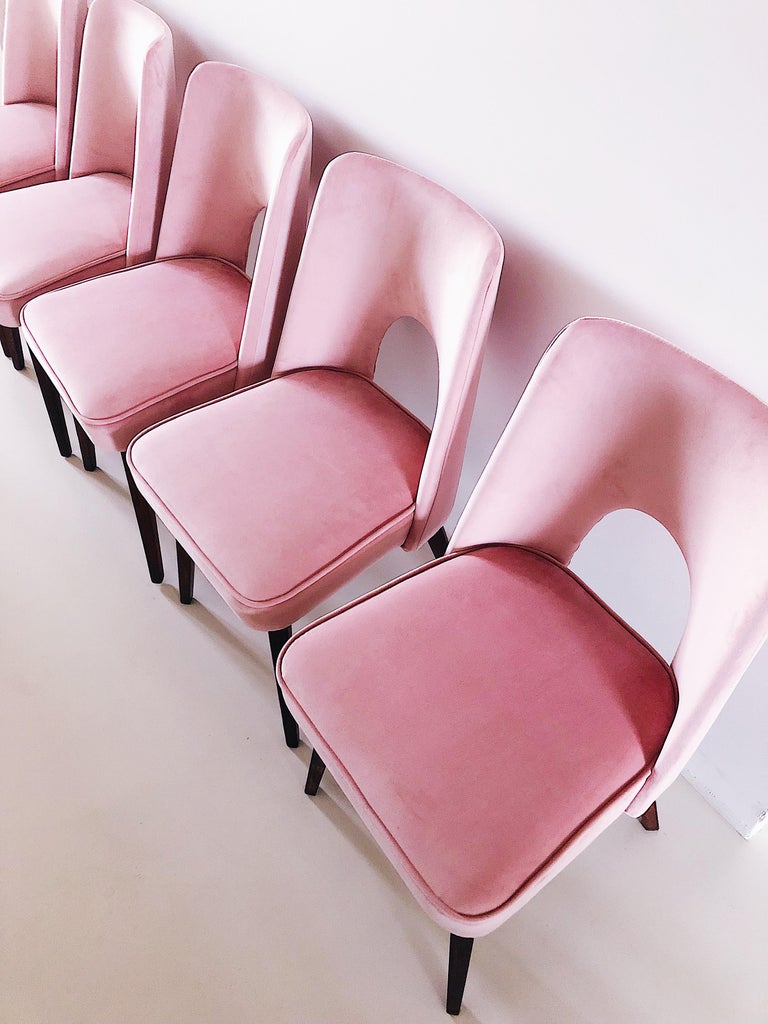 Set of Two Baby Pink "Shell" Chairs, 1960s For Sale at 1stDibs